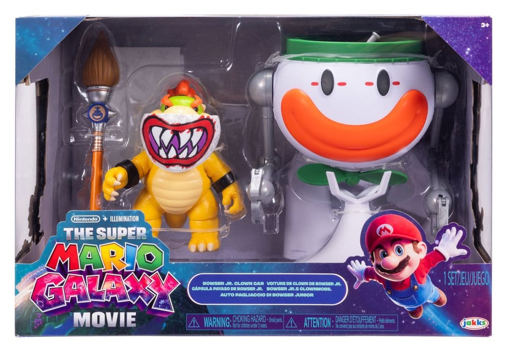 The Super Mario Galaxy Movie Action Figure Bowser Jr. with Clown Car 13 cm