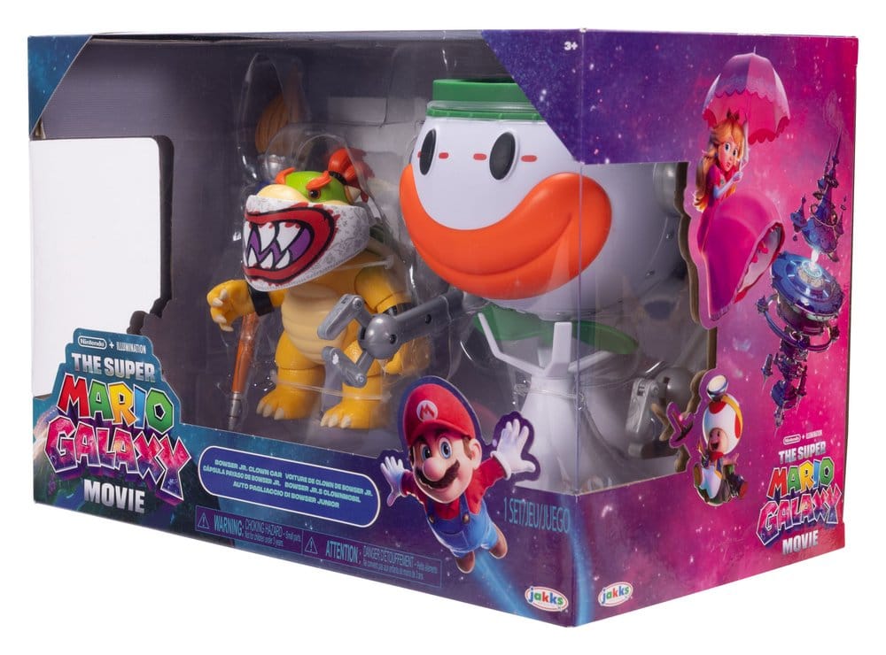 The Super Mario Galaxy Movie Action Figure Bowser Jr. with Clown Car 13 cm