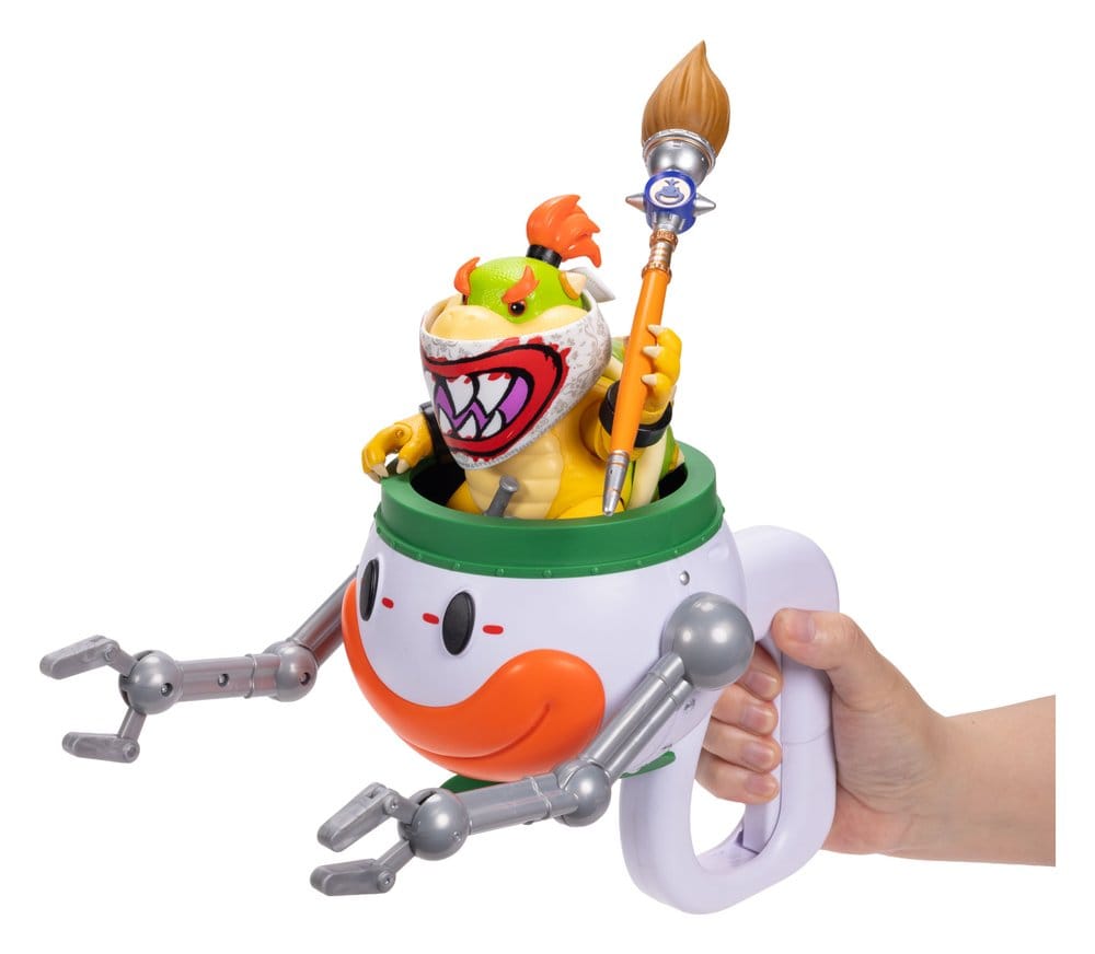 The Super Mario Galaxy Movie Action Figure Bowser Jr. with Clown Car 13 cm