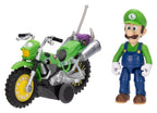 The Super Mario Galaxy Movie Action Figure with Pull Back Motorcycle Luigi 6 cm