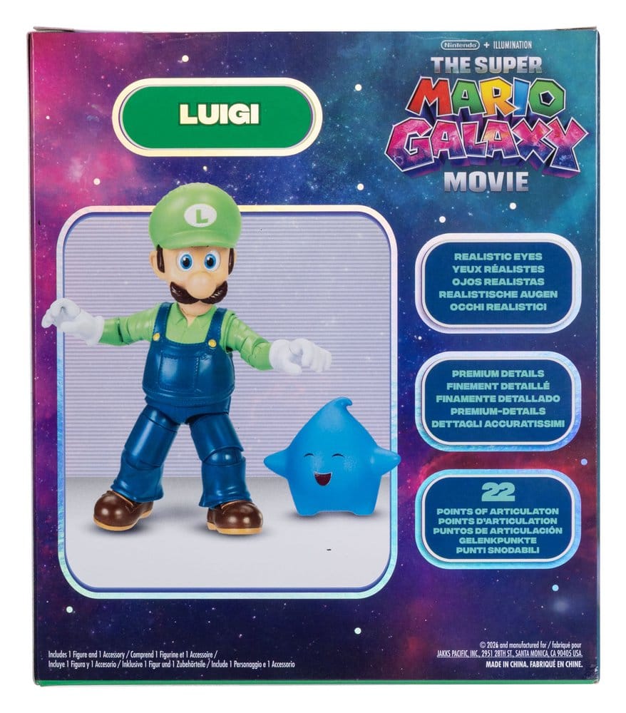 The Super Mario Galaxy Movie Action Figure Luigi 13 cm