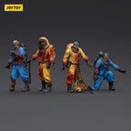 Zombie Dark Source Action Figures 4-Pack Biochemical Lab Team 8 cm