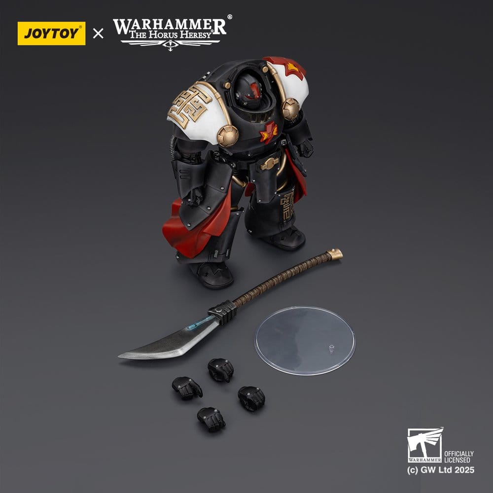 Warhammer The Horus Heresy Action Figure White Scars Ebon Keshig Terminator 2 with Power Glaive 13 cm