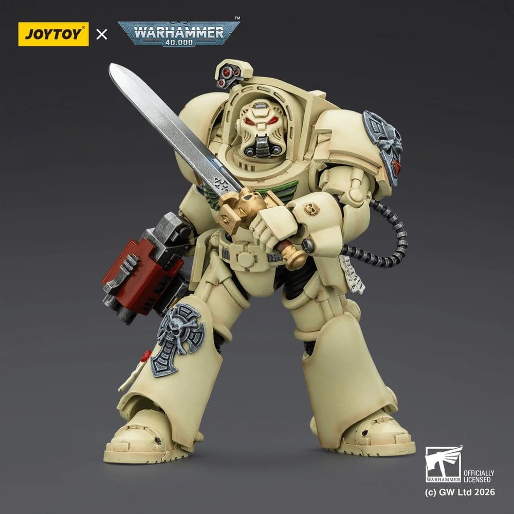 Warhammer 40,000 Action Figure Dark Angels Deathwing Terminator 1 with Power Sword and Storm Bolter 14 cm