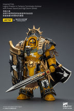 Warhammer Imperial Fists Action Figure Legion Praetor in Tartaros Terminator Armourwith Power Sword and Vigil Storm Shield 14 cm