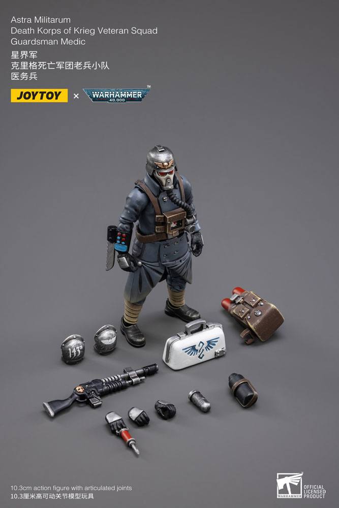 Warhammer 40k Action Figure 1/18 Death Korps of Krieg Veteran Squad Guardsman Medic 10 cm