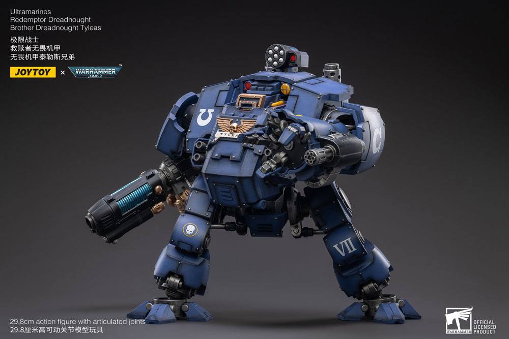 Warhammer 40,000 Action Figure 1/18 Ultramarines Redemptor Dreadnought Brother Dreadnought Tyleas 30 cm Reproduction