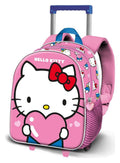 Sanrio Small 3D Backpack with Wheels Hello Kitty Heart