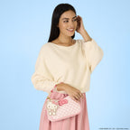 Sanrio by Loungefly Crossbody with Beaded Handle & Bag Charm Hello Kitty Quilted