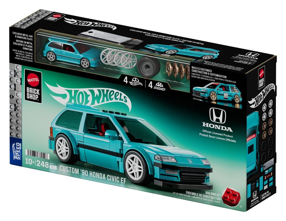 Hot Wheels Speed Series Mattel Brick Shop Building Set 1/32 Custom ’90 Honda Civic EF
