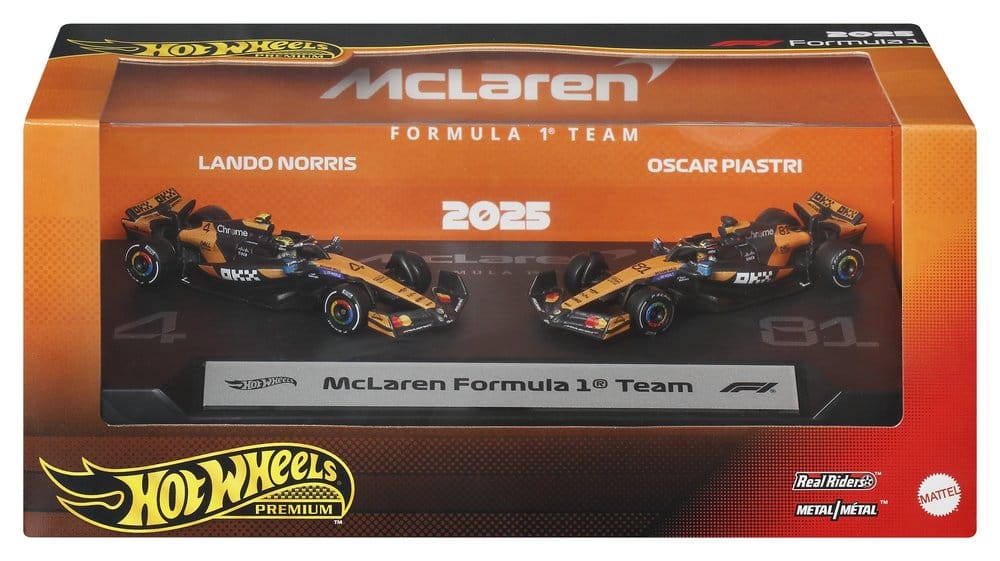 Formula 1 Hot Wheels Premium Die-Cast Vehicle 2-Pack 1:64 Team McLaren