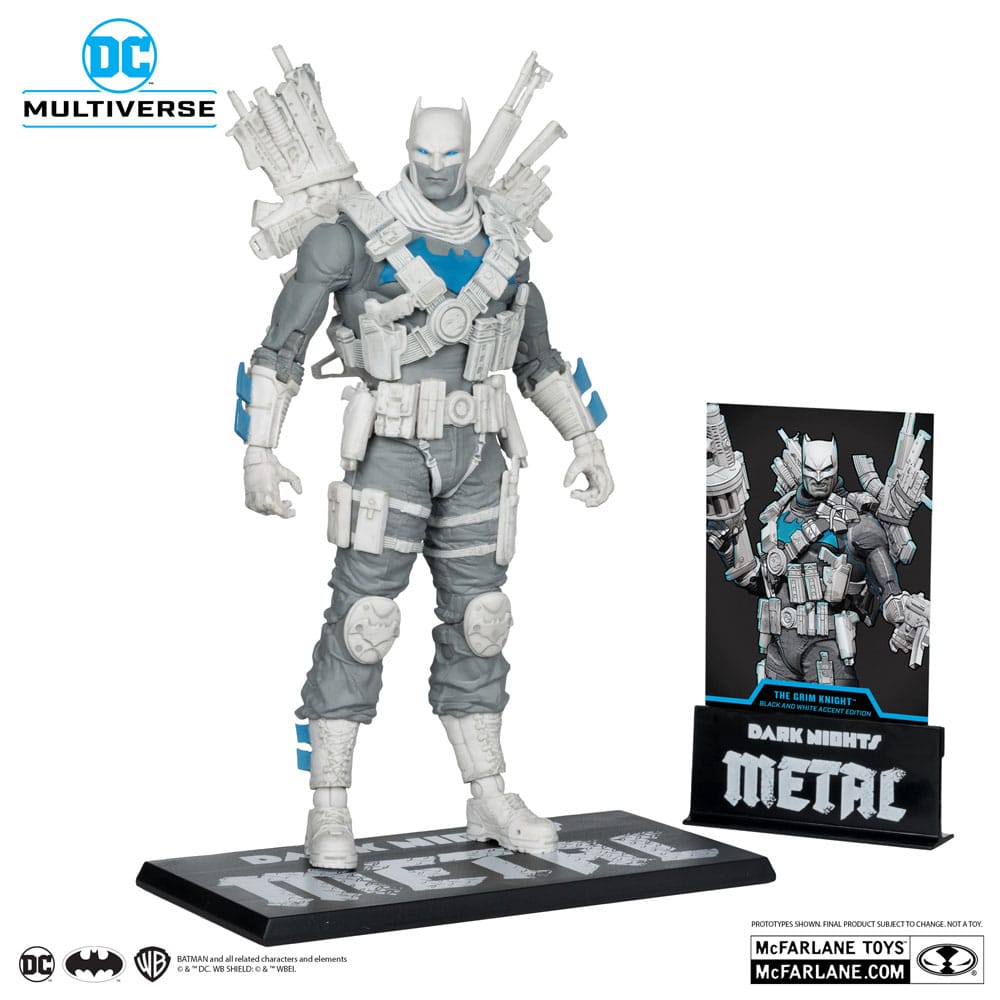 DC Multiverse Action Figure The Grim Knight (Dark Nights Metal) (Black & White Accent Edition) (Gold Label) 18 cm