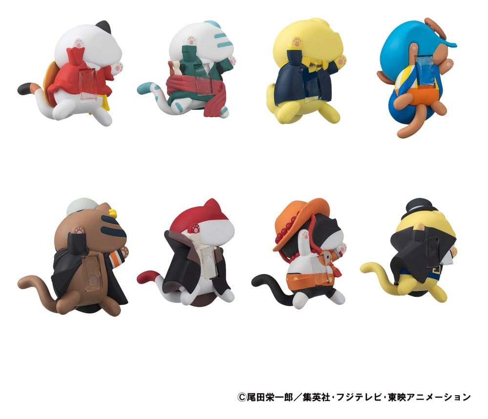 One Piece Mega Cat Project Trading Figure Egghead NyanPieceNyan! Stickie! 3 cm Assortment (8)