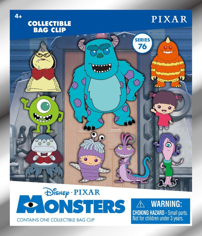 Monsters, Inc. 15th Anniversary 3D PVC Bag Clips Series 76 Display (24)