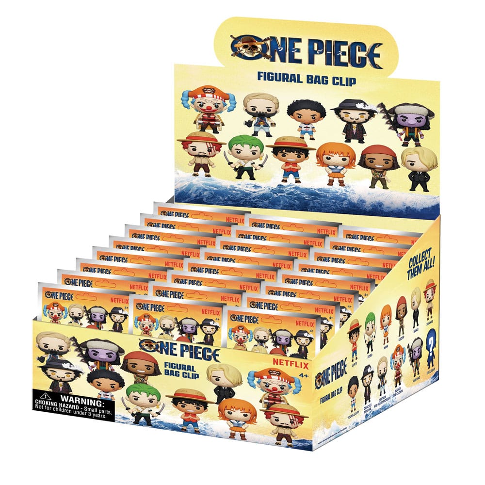 One Piece 3D PVC Bag Clips Netflix Series 1 Display (24)
