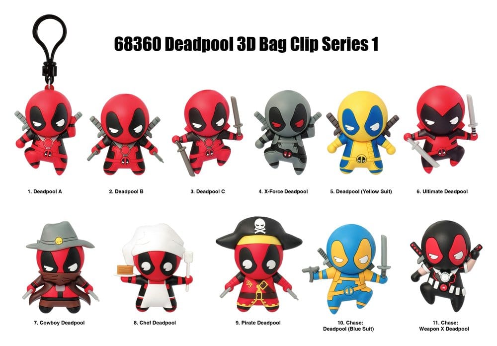 Deadpool PVC Bag Clips Series 1 Display (24)
