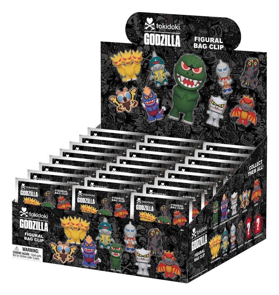 Tokidoki x Godzilla 3D PVC Bag Clips Display (24)
