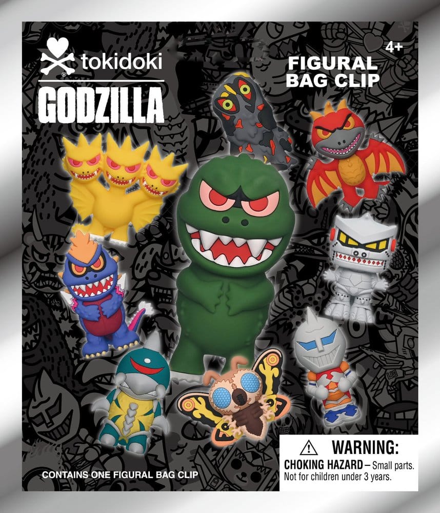 Tokidoki x Godzilla 3D PVC Bag Clips Display (24)