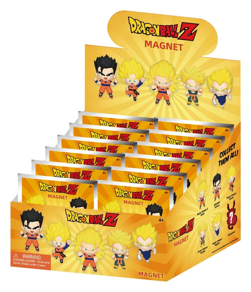 Dragonball Z 3D Foam Magnets Series 1 Blind Bag Display (12)