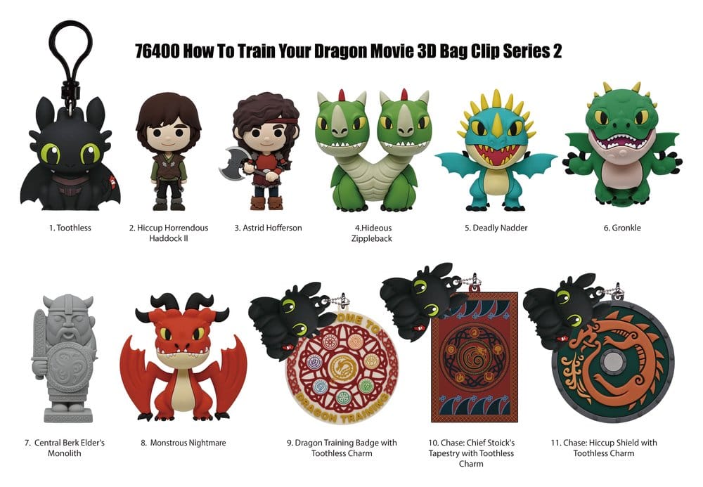 How to Train Your Dragon 3D PVC Bag Clips Series 2 Display (24)