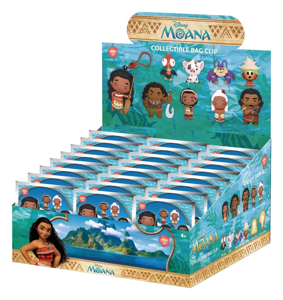 Moana 3D PVC Bag Clips Series 2 Display (24)