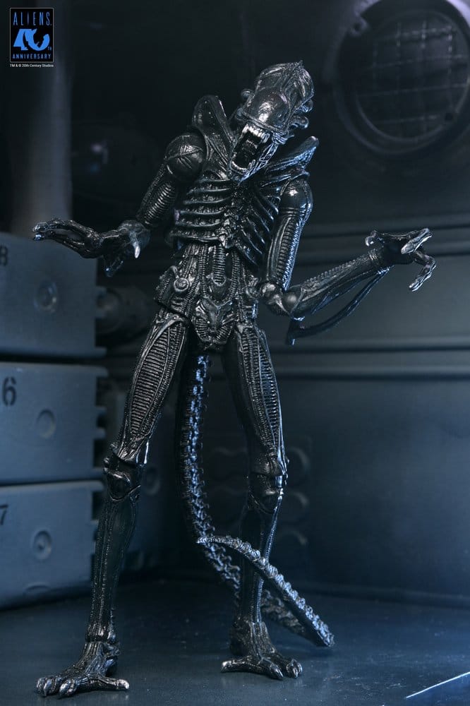 Aliens Ultimate Action Figure Warrior (1986) Xenomorph Black (40th Anniversary) 23 cm