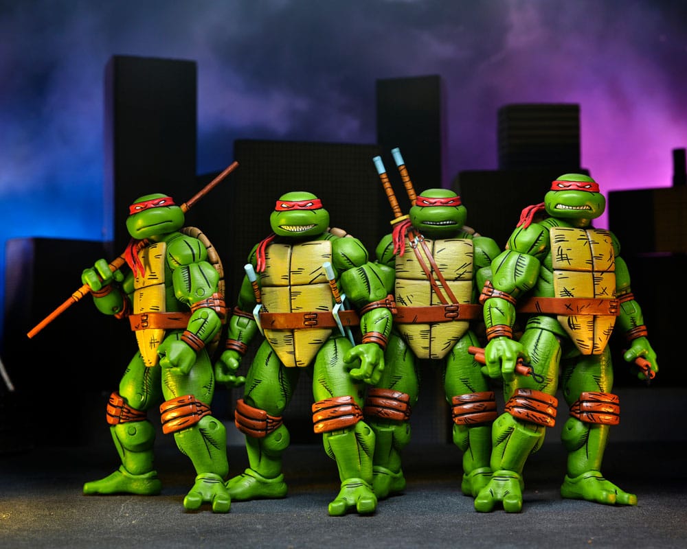 Teenage Mutant Ninja Turtles (Mirage Comics) 4-Pack Action Figures Leonardo, Raphael, Michelangelo, Donatello 18 cm