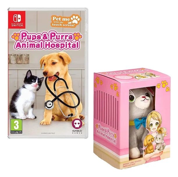 Pups & Purrs Animal Hospital Videogame with plush figure Cat