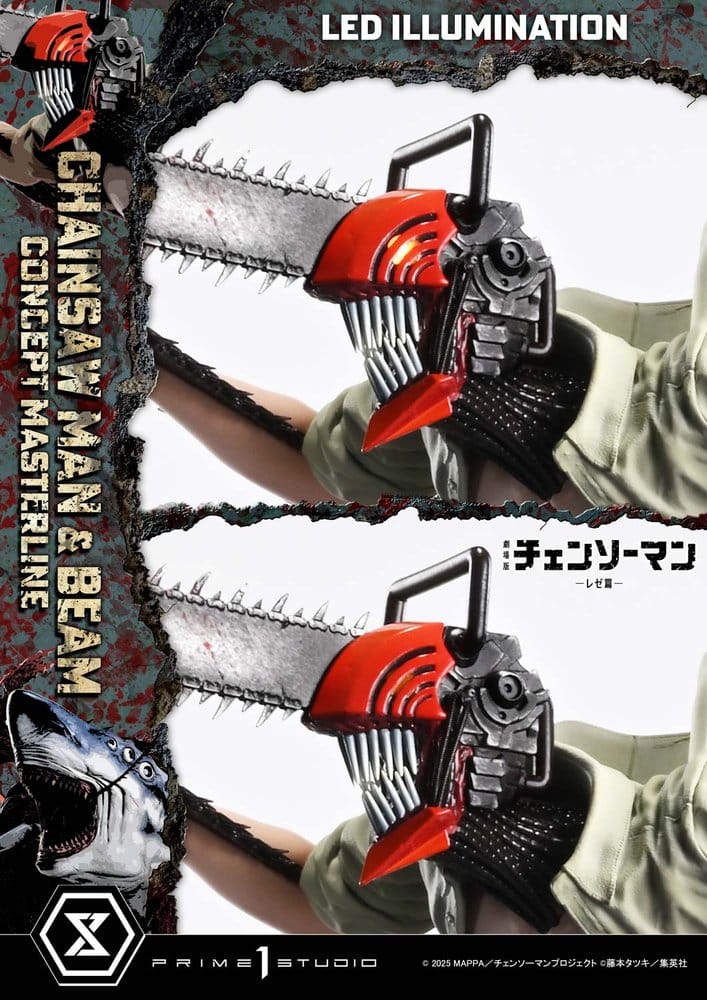 Chainsaw Man Concept Masterline Series Statue 1/6 Chainsaw Man & Beam Bonus Version 73 cm