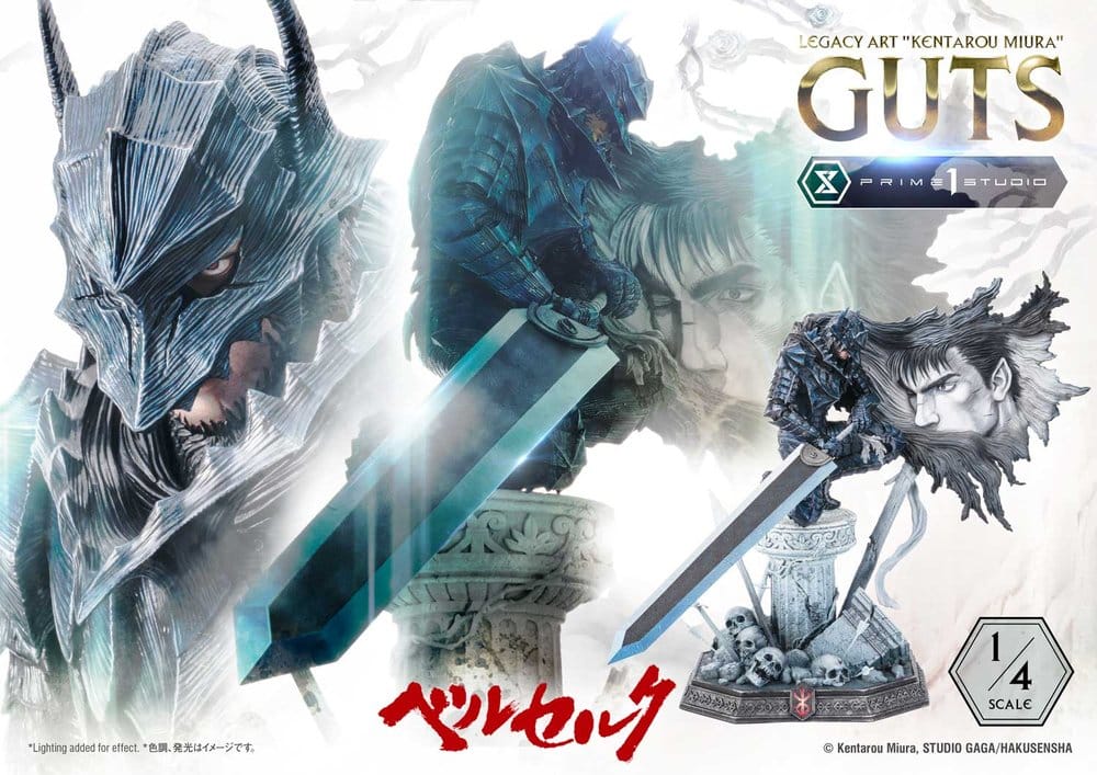 Berserk Legacy Art "Kentarou Miura" Statue 1/4 Guts 74 cm