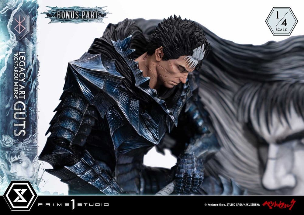 Berserk Legacy Art "Kentarou Miura" Statue 1/4 Guts Bonus Version 74 cm