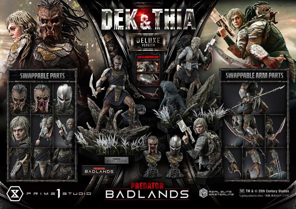 Predator Real Elite Masterline Statue 1/3 Badlands Dek & Thia Deluxe Version 87 cm