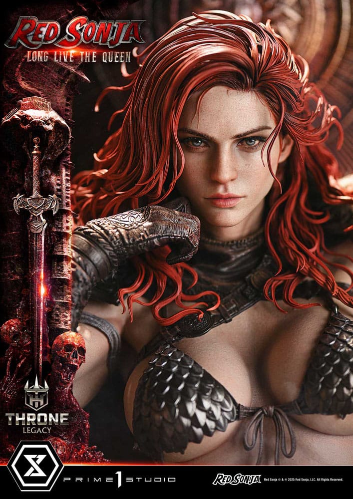 Red Sonja Throne Legacy Collection Statue Statue 1/3 Red Sonja: Long Live the Queen 77 cm