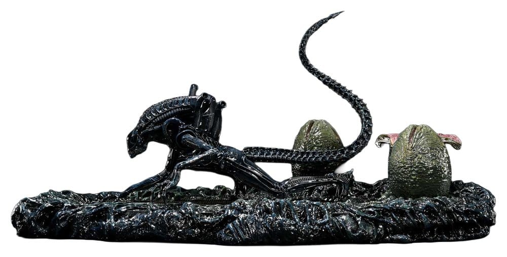 Aliens (Film) Ultimate Diorama Masterline Statue Warrior Xenomorph for Queen Alien 23 cm