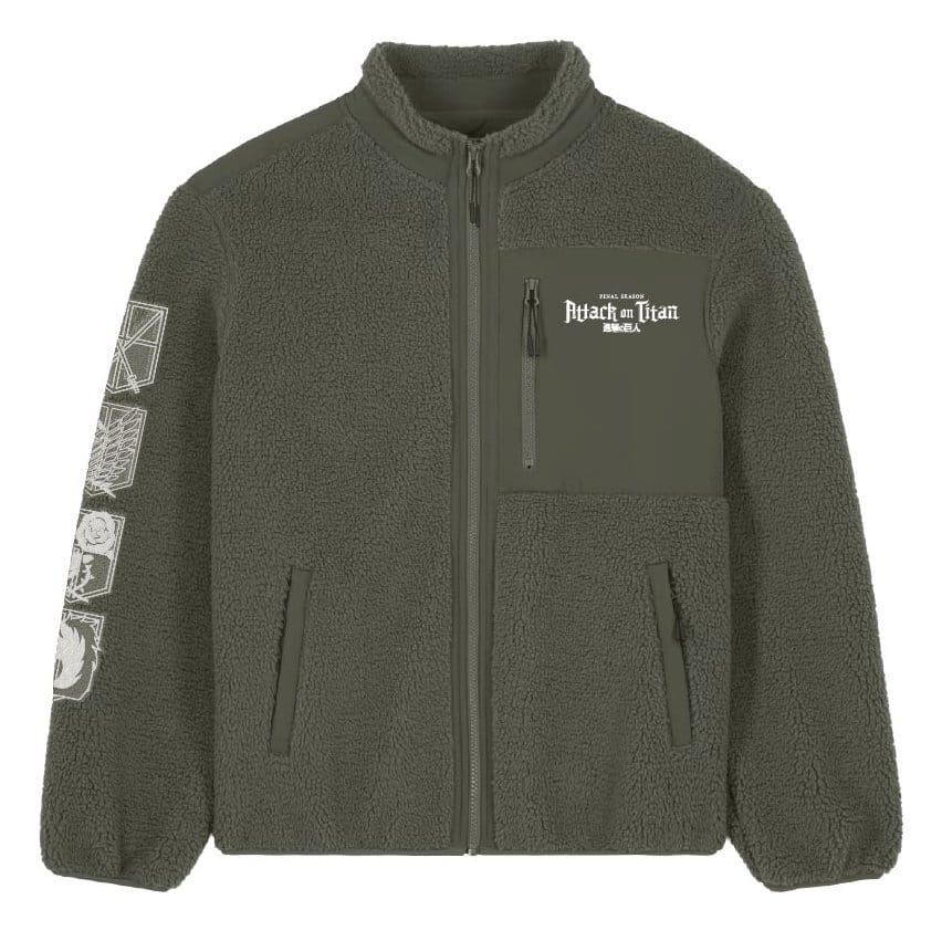 Attack On Titan Sherpa Jacket Logo Size S