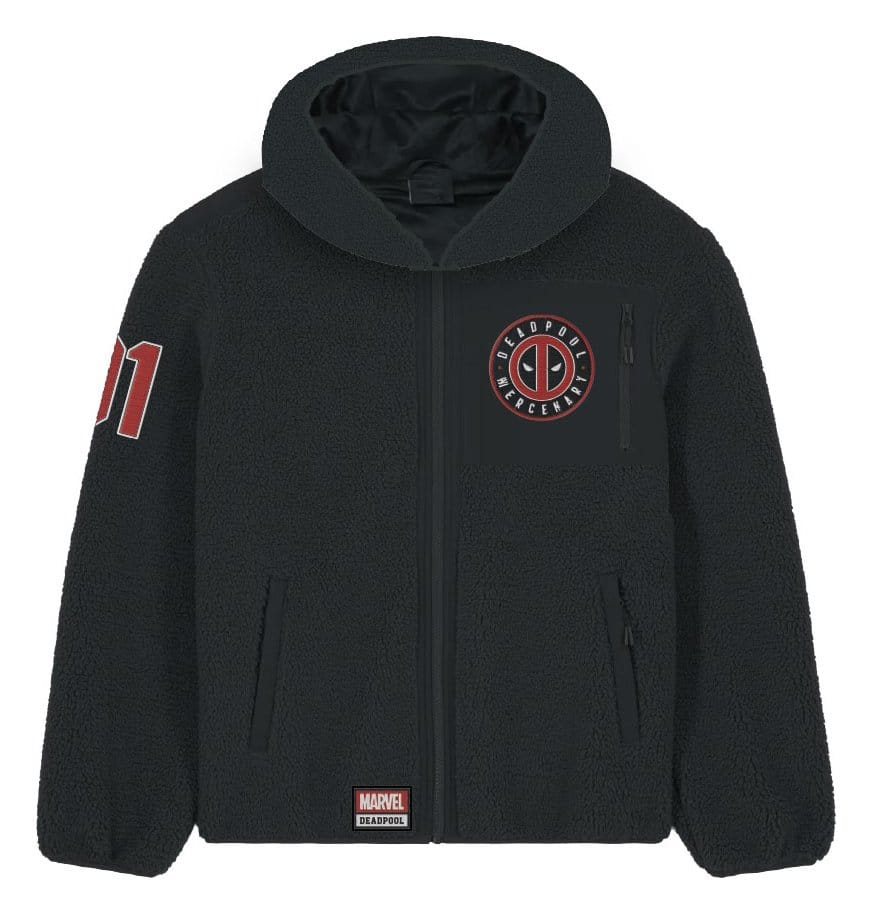 Marvel Sherpa Jacket Deadpool Logo Size M