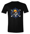 One Piece Live Action T-Shirt Greyscale Skull Size S