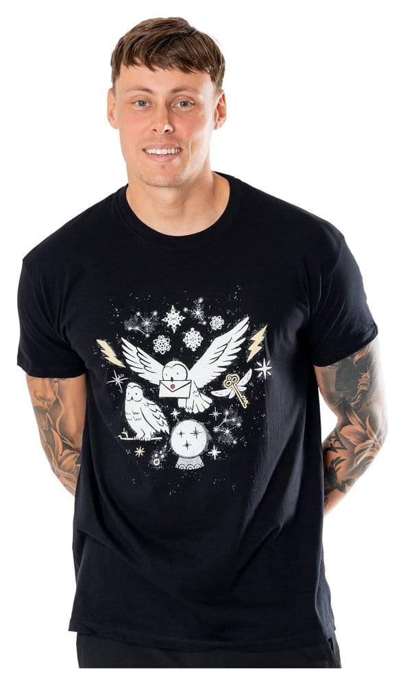 Harry Potter T-Shirt Hedwig Magical Xmas Size XL