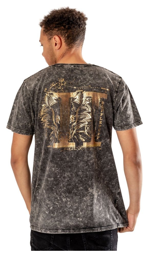 Harry Potter T-Shirt Hufflepuff Acid Wash Size L