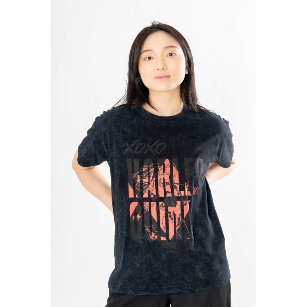DC Comics T-Shirt Harley Quinn Acid Wash Xoxo Size XL