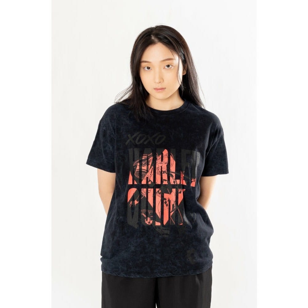 DC Comics T-Shirt Harley Quinn Acid Wash Xoxo Size XL