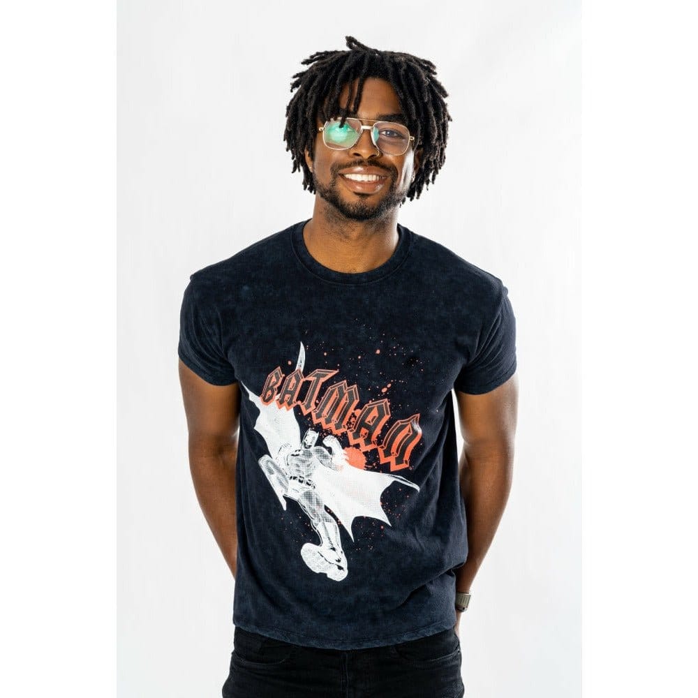 Batman T-Shirt Rock Acid Wash Size M