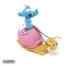 The Smurfs: Money Box Smurf on a Snail's Back 19 cm