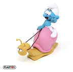 The Smurfs: Money Box Smurf on a Snail's Back 19 cm