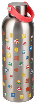 Super Mario Metal Water Bottle with Carry Loop