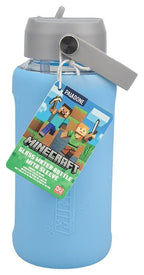 Minecraft Glass Water Bottle with Sleeve