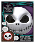 Nightmare Before Christmas Light Jack Skellington Mask Motion Sensor 23 cm