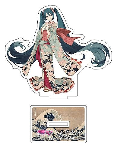 Hatsune Miku x Katsushika Hokusai iXima Die-Cut Acrylic Stand The Great Wave off Kanagawa 10 cm (5)