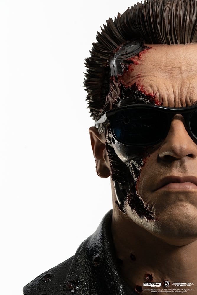 Terminator 2 Replik 1/1 T-800 Model 101 Battle Damaged Art Mask 47 cm