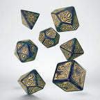 Call of Cthulhu 7th Edition Dice Set of 7 Blue-green & Gold
